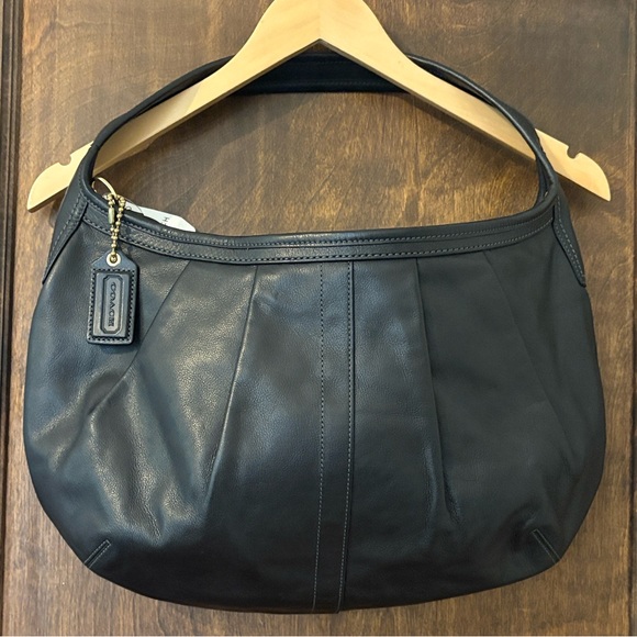 Coach Vintage Black Pleated Hobo Bag - Picture 1 of 7